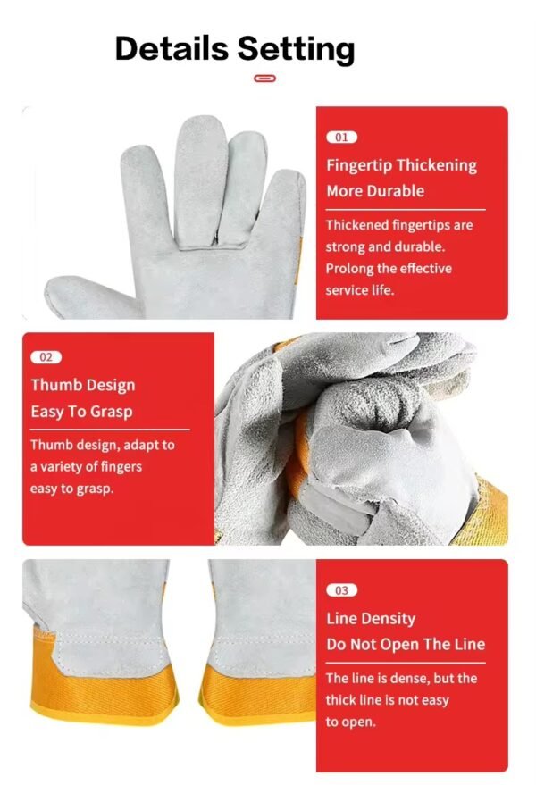 Cowhide Gloves (12pc) - Image 3