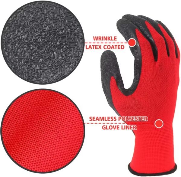 Crinkle Latex Working Gloves (12pc) - Image 4